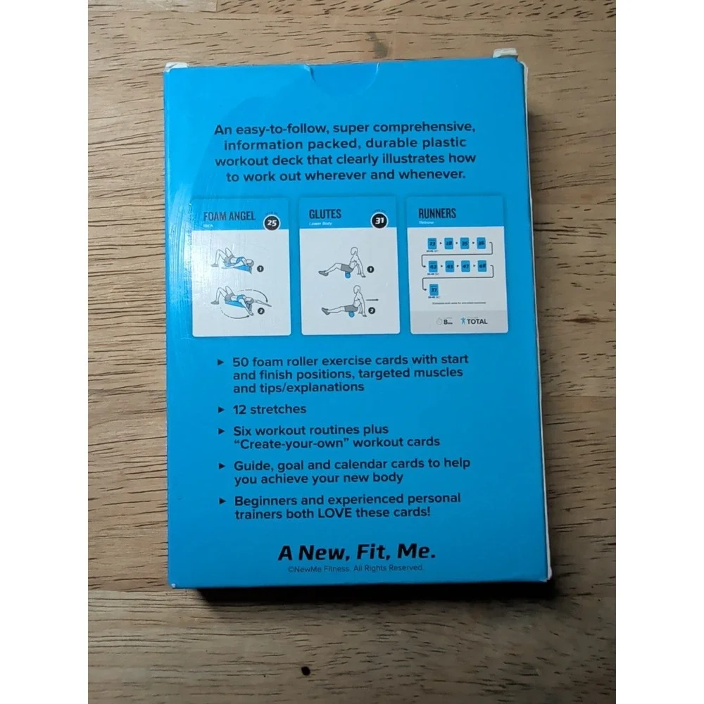 Foam Roller Workout Cards, Instructional Fitness Deck for Women & Men, Beginn...